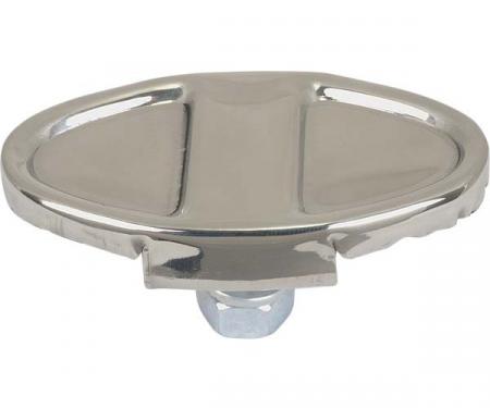 Model A Ford Center Bumper Clamp - Oval - Polished Stainless Steel