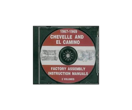 Chevelle Factory Assembly Manual, PDF CD-ROM, 1967-1969