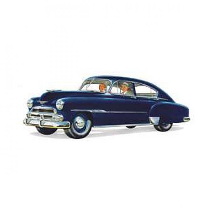 Chevy Rear Door Glass, Fleetline 4-Door Sedan, 1949-1951