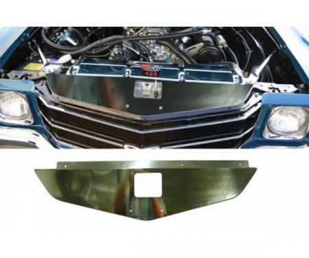 Chevelle Core Support Filler Panel, Polished Aluminum, 1970-1972