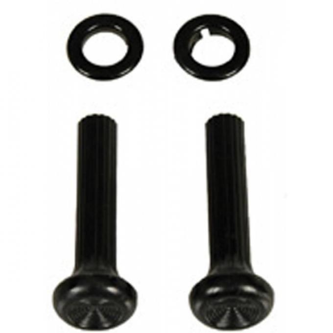 Firebird Dash Vent Black Pull Knob & Black Ferrule Set, 1968