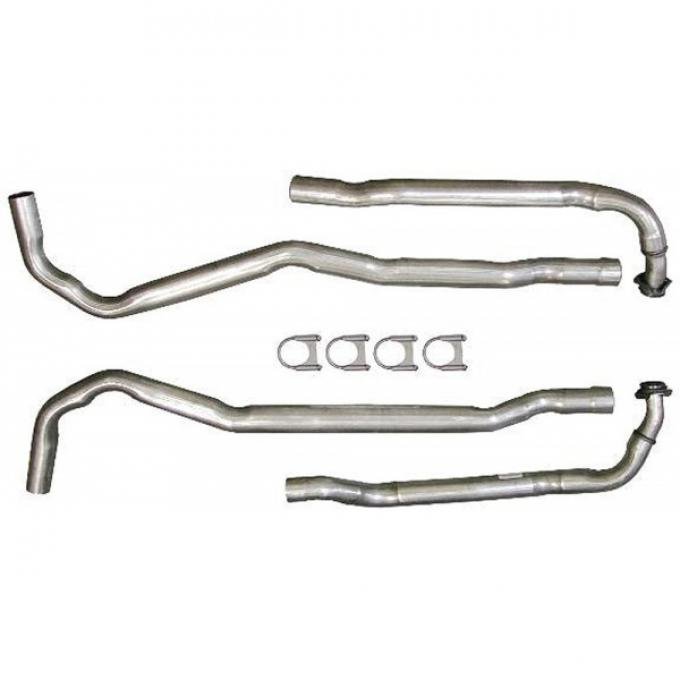 Corvette  Aluminized Steel Exhaust Pipes, 21/2", Small Block, With Manual Transmission, 1968-1974