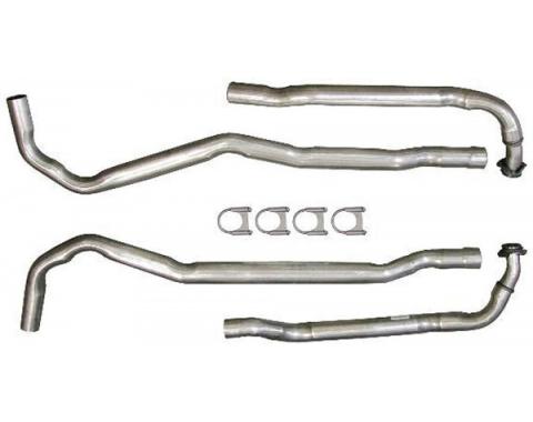 Corvette  Aluminized Steel Exhaust Pipes, 21/2", Small Block, With Manual Transmission, 1968-1974