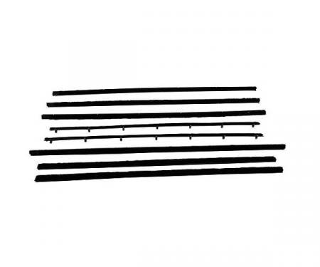 Belt Weatherstrip Kit - Doors and Rear Quarter Windows - 8 Pieces -Door Sedan