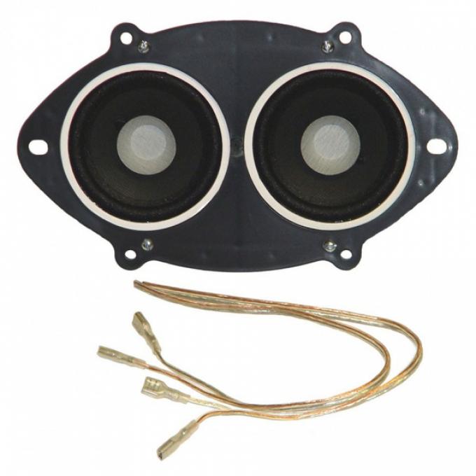 Ken Harrison Speaker Assembly, w/ Dual 3.5" Speakers, 67-73Mustang