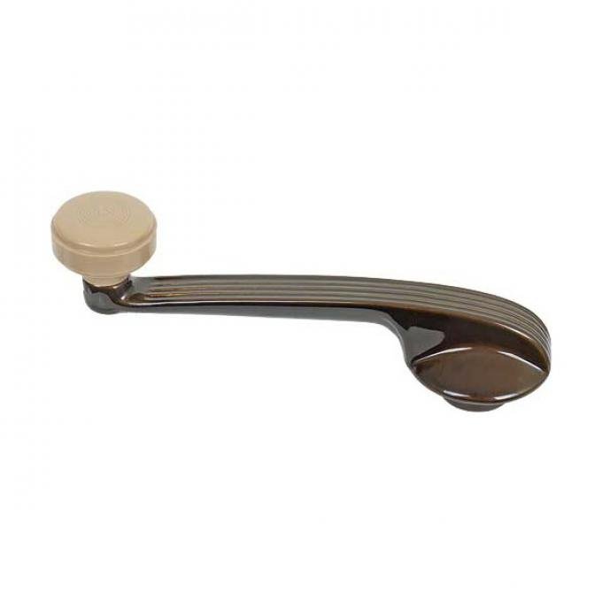 Window Crank - Plastic Dipped Brown with Sand Knob - Ford Deluxe