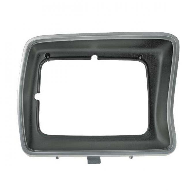 Ford Pickup Truck Headlight Door - Argent & Black - Right -Rectangular Headlight - F100 Thru F350