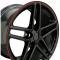 Camaro 18 X 9.5 C6 Z06 Reproduction Wheel, Black With Red Banding, 1993-2002