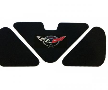 Corvette Trunk Lid Liner Set, Inner, With C5 Commemorative Edition Logo, Black, 3-Piece, 2004