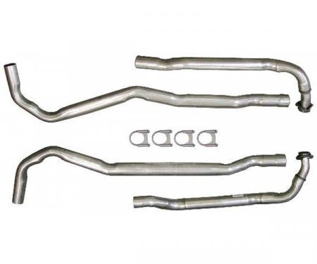 Corvette  Aluminized Steel Exhaust Pipes, 21/2", Small Block, With Manual Transmission, 1968-1974