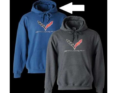 Corvette Stingray Marine Blue Hooded Sweatshirt