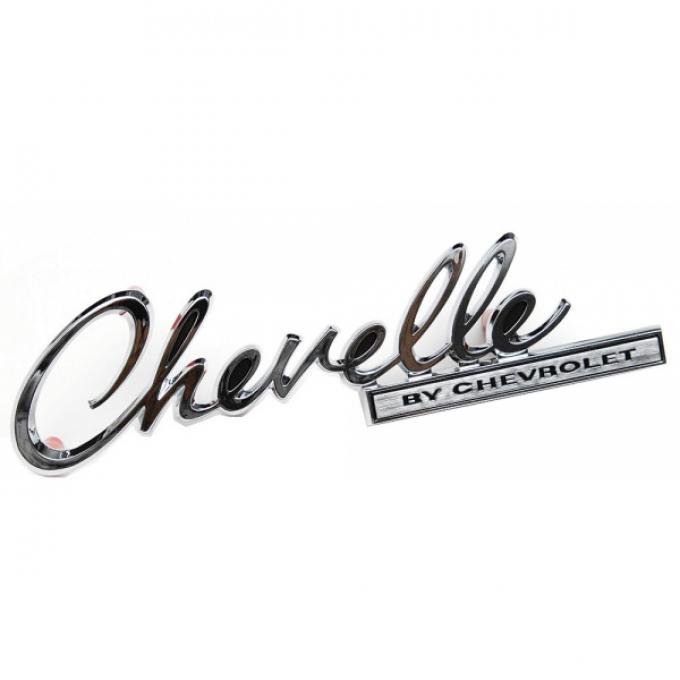 Chevelle Trunk Emblem, Chevelle By Chevrolet, 1969