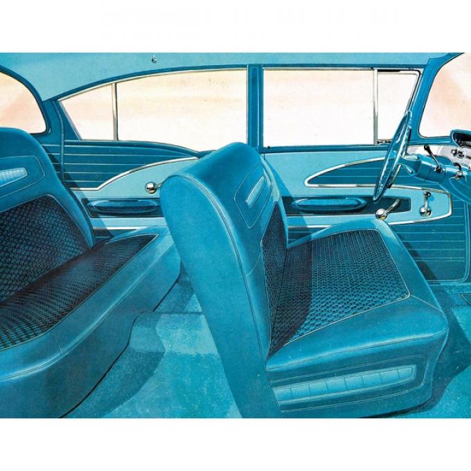 Full Size Chevy Seat Cover Set, 4-Door Sedan, Bel Air, 1958