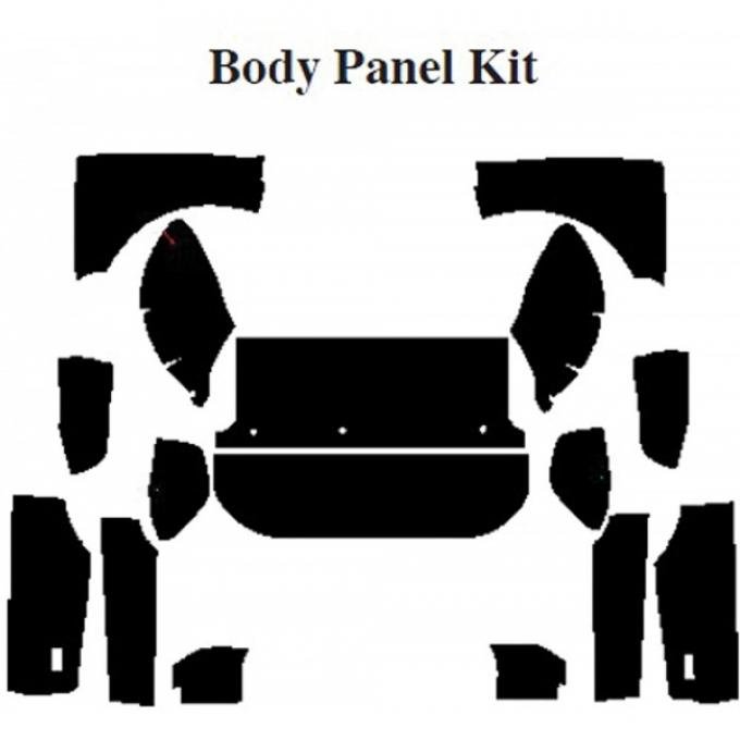 Camaro Insulation, QuietRide, AcoustiShield, Body Panel Kit, Coupe, 1975-1981