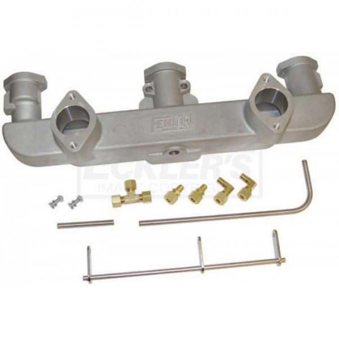 Early Chevy Fenton Intake Manifold, Aluminum, Dual Carb, 1949-1954