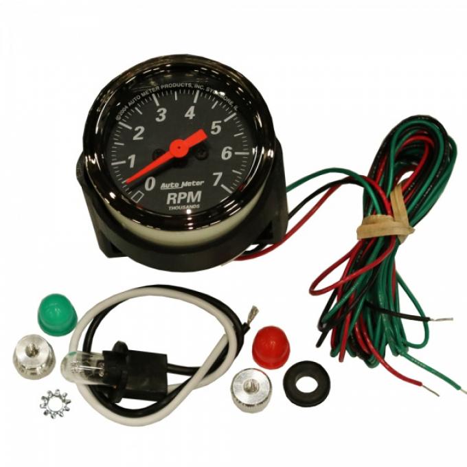 Chevelle Tachometer, 7000 RPM, Designer Black, AutoMeter, 1964-1972