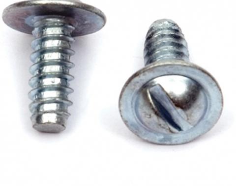 Camaro License Plate Mounting Screws, Flanged, Slotted, Rear, 1967-1969