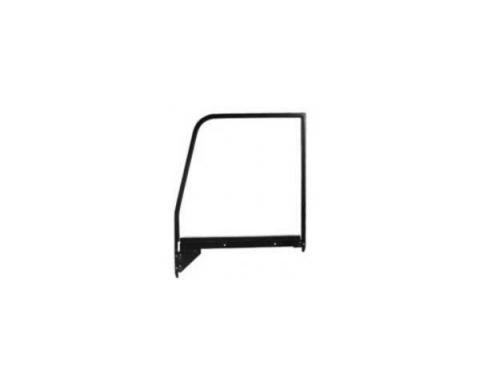 Chevy Truck Door Window Frame With Glass, Left, Painted, 1955-1959