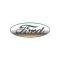 Model A Ford Radiator Emblem - Black Script Lettering On Stainless Steel