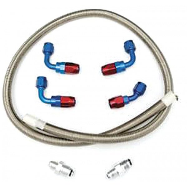 Full Size Chevy Power Steering Hose Kit, Stainless Steel Braded, 605 ...