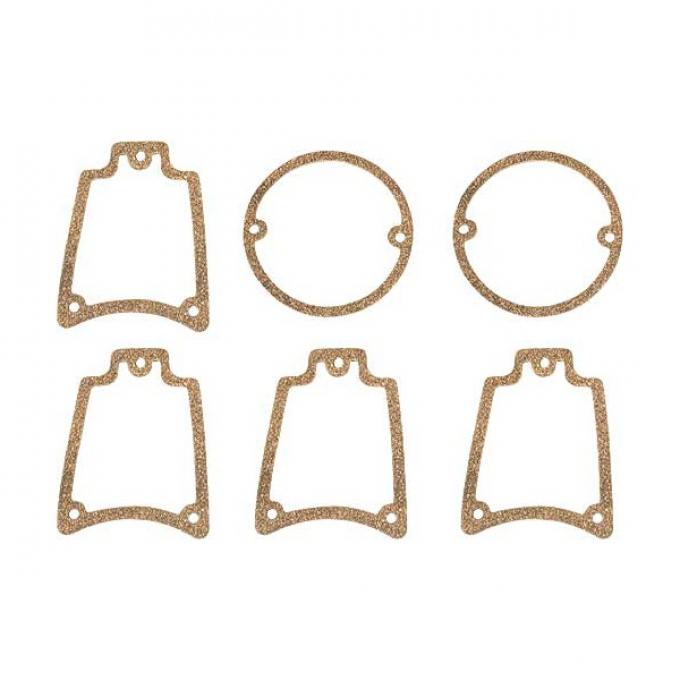 Ranchero Tail Light Lens To Housing Gasket, 6 Pieces, 1966-1967 With Reflectors