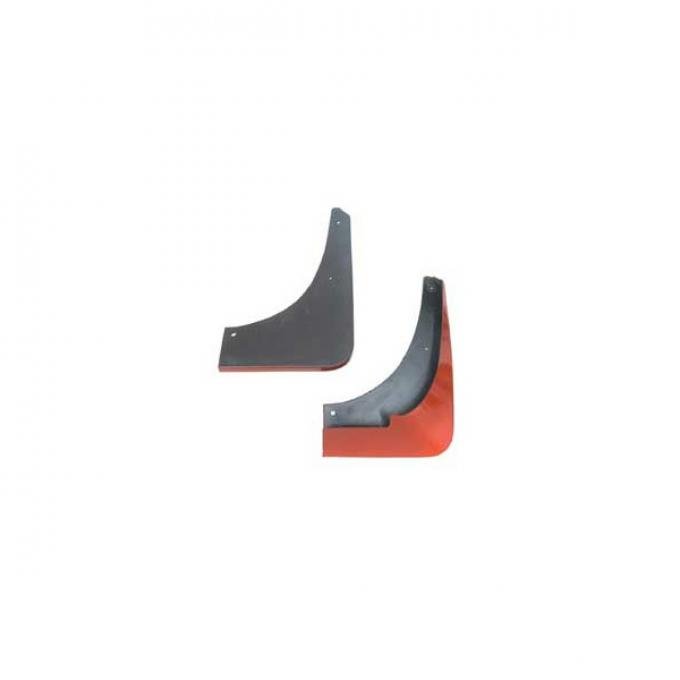 Corvette Splash Guards, Body Contoured, Rear, Daytona Sunset Orange, Altec, 2005-2006