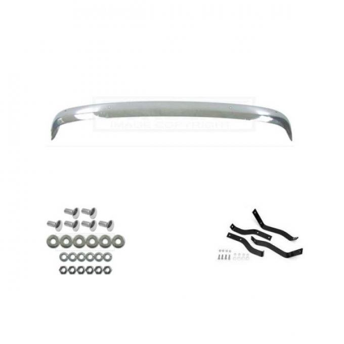 Chevy or GMC Truck Rear Bumper Kit, Chrome, Show Quality, Stepside, 1955-1959