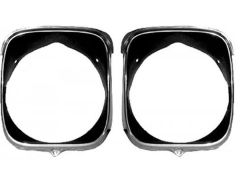 El Camino Headlight Bezels, Inner & Outer, Right, 1969