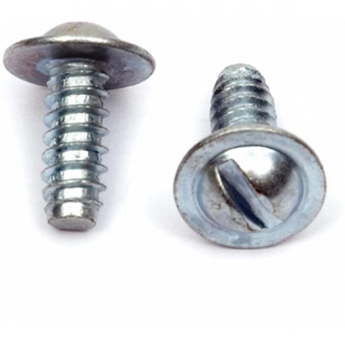 Camaro License Plate Mounting Screws, Flanged, Slotted, Rear, 1967-1969