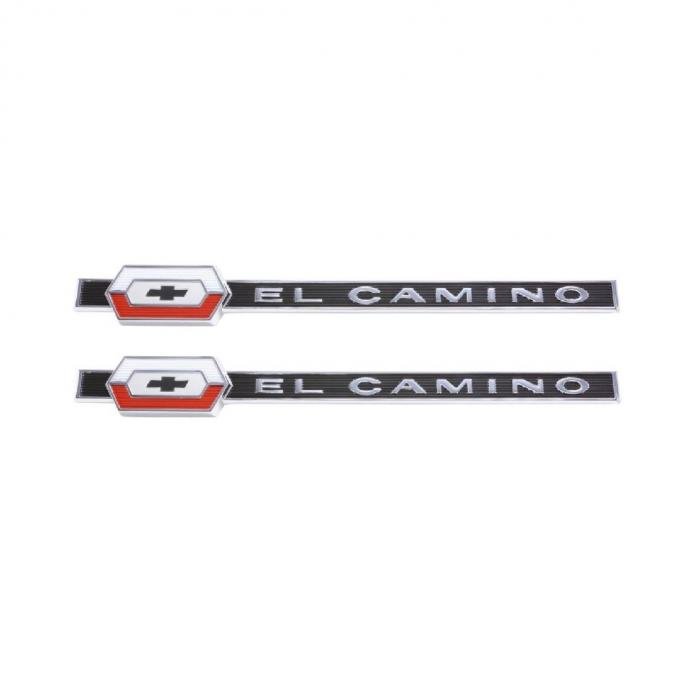 Trim Parts 64 El Camino Rear Quarter Emblem, El Camino, Pair 4815