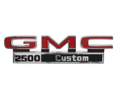 Trim Parts 71-72 GMC Truck Front Fender Emblem, GMC 2500 Custom, Pair 9831