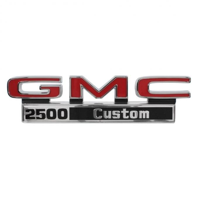 Trim Parts 71-72 GMC Truck Front Fender Emblem, GMC 2500 Custom, Pair 9831