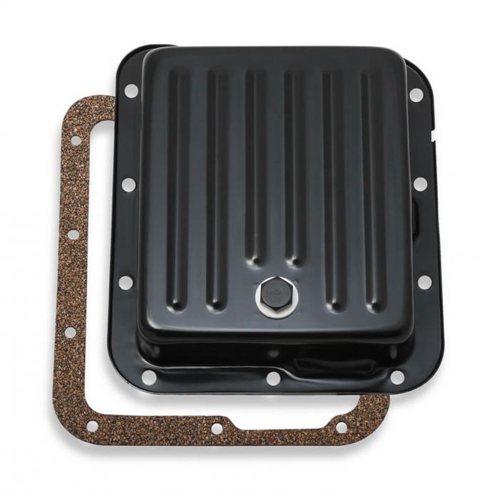 Mr. Gasket Transmission Oil Pan, Black Steel 9755BMRG