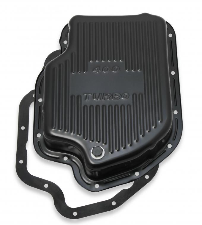 Mr. Gasket Transmission Oil Pan, Black Steel 9786BMRG