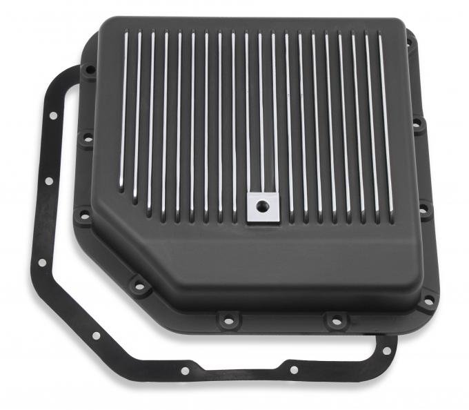 Mr. Gasket Transmission Oil Pan, Black Aluminum 9795BMRG