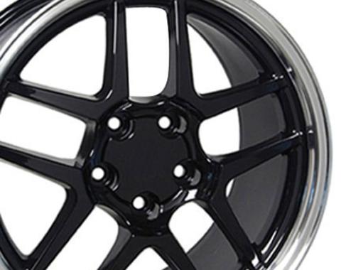 OE Replica Wheels CV04 - 17" Replica Wheel CV04 Fits Chevrolet Corvette - C5 Z06 Rim 17x9.5 Black Wheel CV04-17095-5475-54BM