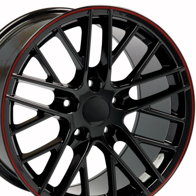 OE Replica Wheels CV08B - 18" Replica Wheel CV08B Fits Chevrolet Corvette - C6 ZR1 Rim 18x8.5 Redline CV08B-18085-5475-56BR