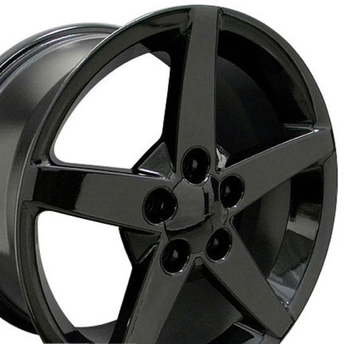 OE Replica Wheels CV06A - 18" Replica Wheel CV06 Fits Chevrolet Corvette - C6 Rim 18x9.5 Black Wheel CV06A-18095-5475-58B