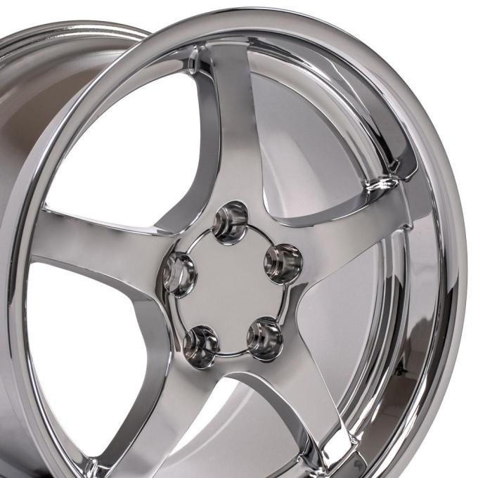 OE Replica Wheels CV05 - 18" Replica Wheel CV05 Fits Chevrolet Corvette - C5 Rim 18x10.5 Deep Dish Chrome CV05-D18105-5475-56C