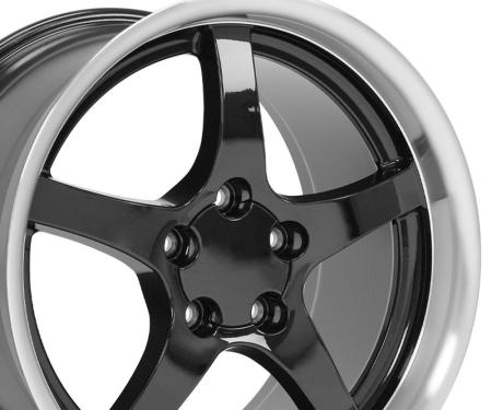 OE Replica Wheels CV05 - 18" Replica Wheel CV05 Fits Chevrolet Corvette - C5 Rim 18x10.5 Deep Dish Black CV05-D18105-5475-56BM