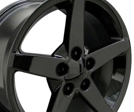 OE Replica Wheels CV06A - 18" Replica Wheel CV06 Fits Chevrolet Corvette - C6 Rim 18x9.5 Black Wheel CV06A-18095-5475-58B