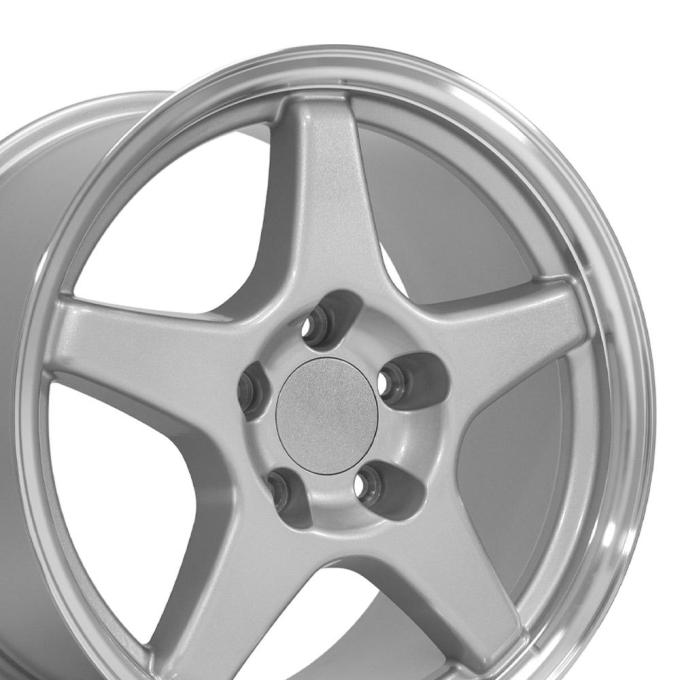 OE Replica Wheels CV01 - 17" Replica Wheel CV01 Fits Chevrolet Corvette - ZR1 Rim 17x9.5 Silver Wheel CV01-17095-5475-56SM