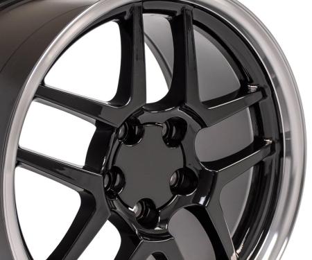 OE Replica Wheels CV04 - 18" Replica Wheel CV04 Fits Chevrolet Corvette - C5 Z06 Rim 18x10.5 Black Wheel CV04-18105-5475-56BM