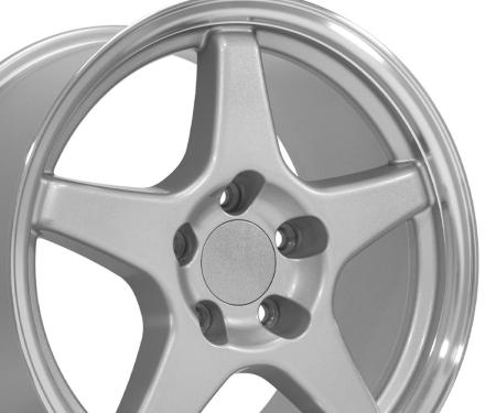 OE Replica Wheels CV01 - 17" Replica Wheel CV01 Fits Chevrolet Corvette - ZR1 Rim 17x9.5 Silver Wheel CV01-17095-5475-56SM