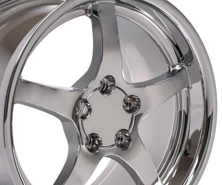 OE Replica Wheels CV05 - 18" Replica Wheel CV05 Fits Chevrolet Corvette - C5 Rim 18x10.5 Deep Dish Chrome CV05-D18105-5475-56C