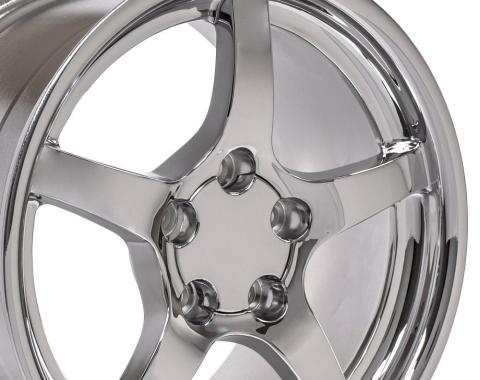 OE Replica Wheels CV05 - 18" Replica Wheel CV05 Fits Chevrolet Corvette - C5 Rim 18x9.5 Deep Dish Chrome CV05-D18095-5475-54C