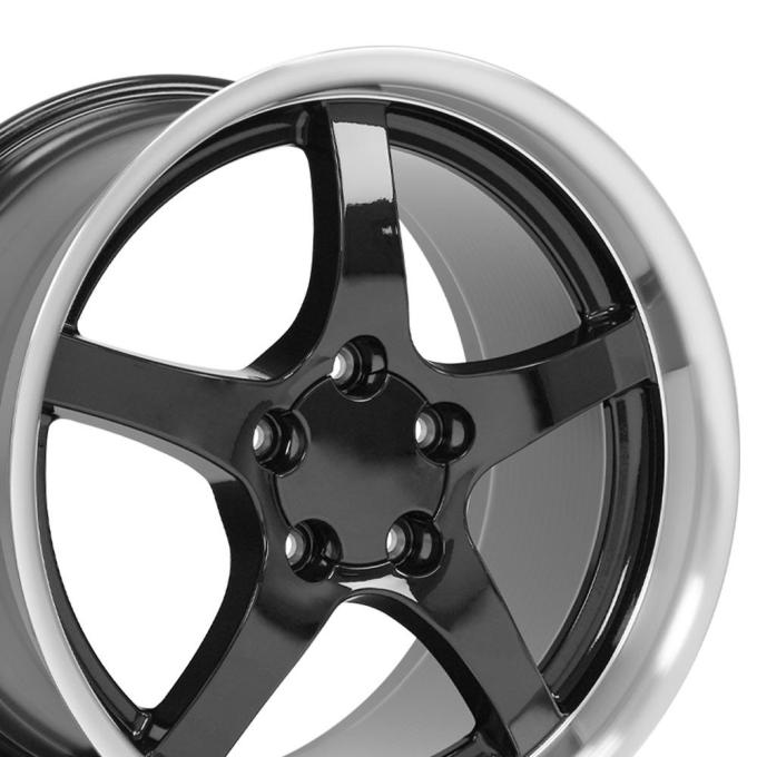 OE Replica Wheels CV05 - 18" Replica Wheel CV05 Fits Chevrolet Corvette - C5 Rim 18x10.5 Deep Dish Black CV05-D18105-5475-56BM