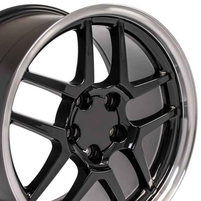 OE Replica Wheels CV04 - 18" Replica Wheel CV04 Fits Chevrolet Corvette - C5 Z06 Rim 18x10.5 Black Wheel CV04-18105-5475-56BM