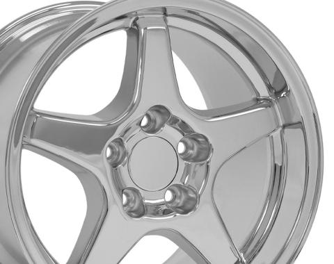 OE Replica Wheels CV01 - 17" Replica Wheel CV01 Fits Chevrolet Corvette - ZR1 Rim 17x11 Chrome Wheel CV01-17110-5475-50C