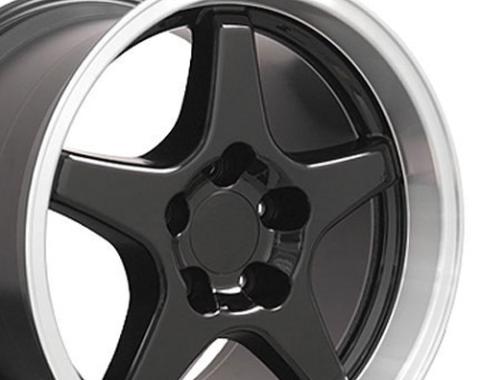 OE Replica Wheels CV01 - 17" Replica Wheel CV01 Fits Chevrolet Corvette - ZR1 Rim 17x11 Black Wheel CV01-17110-5475-50BM